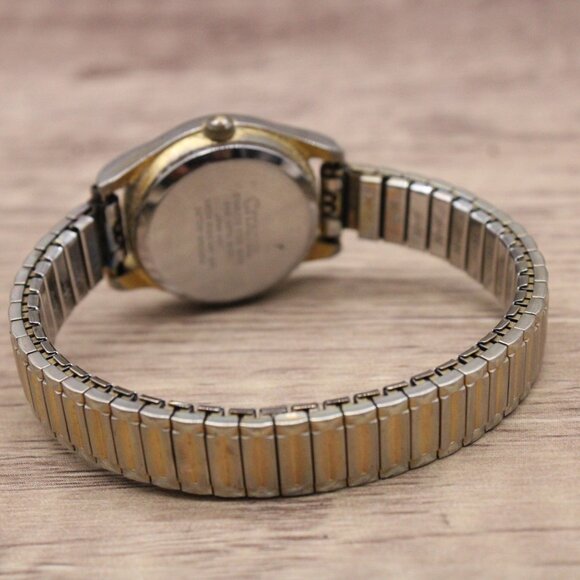 Vintage Citadel Watch Womens Gold Tone Stainless Steel Classic Beige Date Dial - Picture 7 of 8